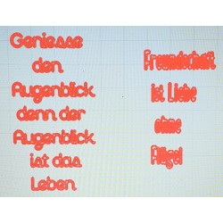 Schablone Geniesse den Augenblick....