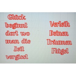 Schablone Glück beginnt dort....
