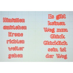 Schablone Krone richten....