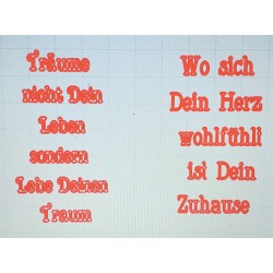 Schablone Träume nicht....