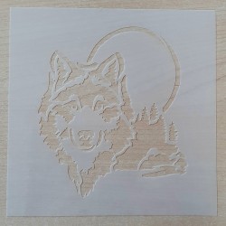 Schablone Wolf