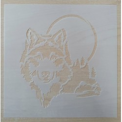 Schablone Wolf