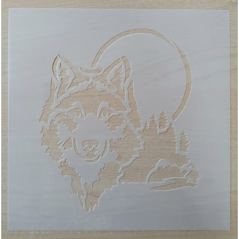 Schablone Wolf