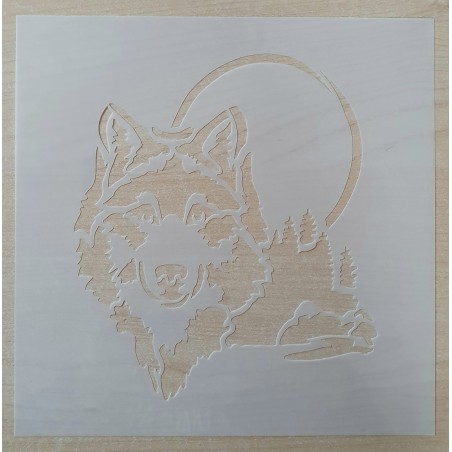 Schablone Wolf