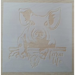 Schablone Schwein