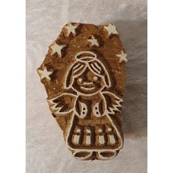 Holz Stempel Geschnitzt Engel