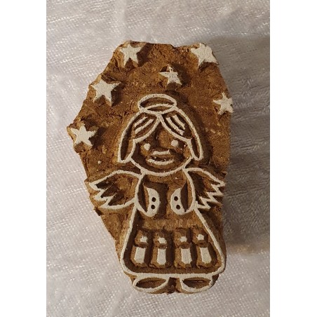 Holz Stempel Geschnitzt Engel