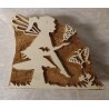 Holz Stempel Geschnitzt Elfe