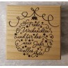 Holz Stempel Fröhliche Weihnachten Kugel