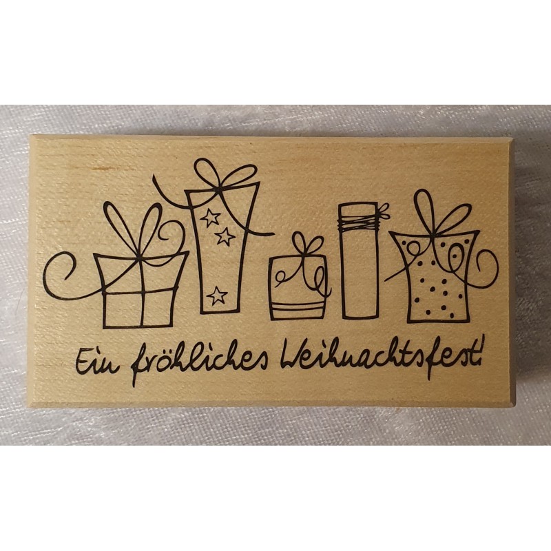 Holz Stempel Ein fröhliches Weihnachtsfest