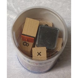 Holz Stempel Zahlen Set