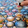 Blob Paint Farbe Silber Glitter