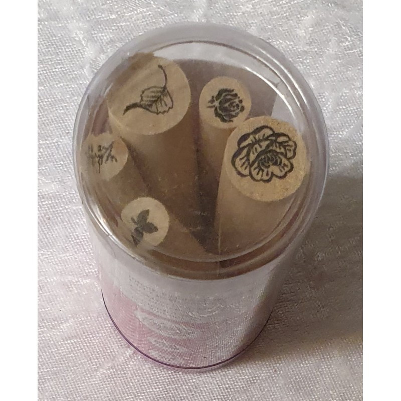 Holz Stempel Blumen/Blätter Set