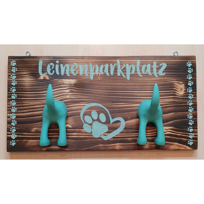 Leinenparkplatz braun/mint