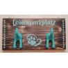 Leinenparkplatz braun/mint