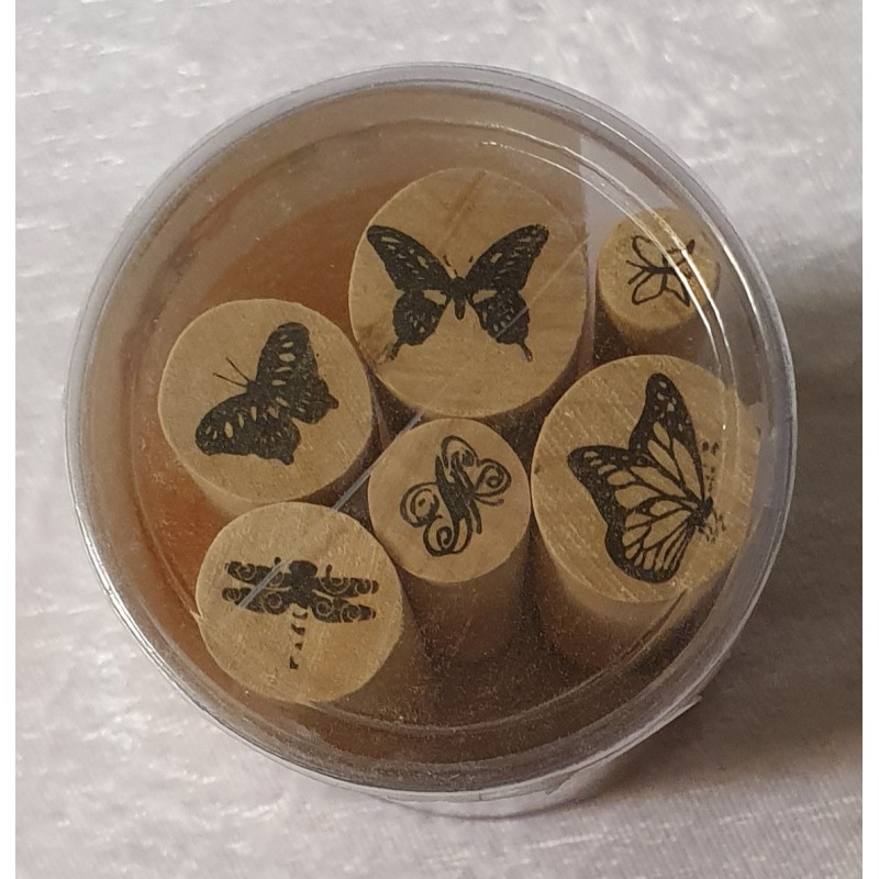 Holz Stempel Schmetterling Set