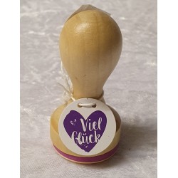 Holz Stempel Viel Glück