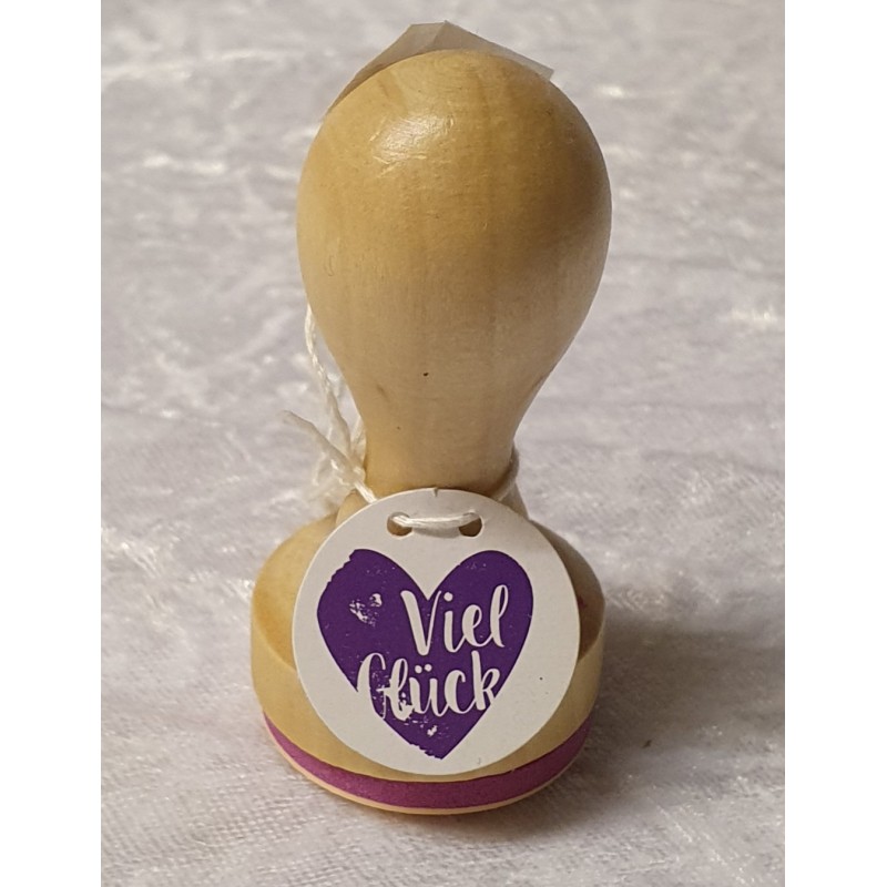 Holz Stempel Viel Glück