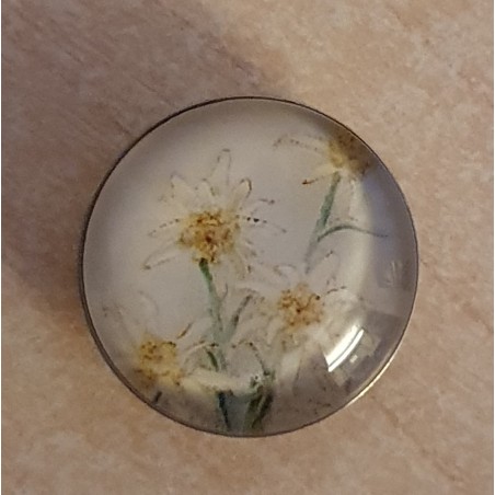 Druckknopf Edelweiss weiss