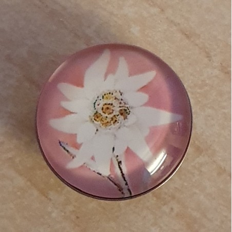 Druckknopf Edelweiss rosa