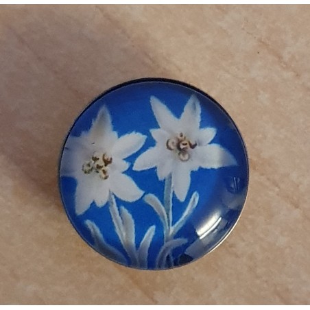 Druckknopf Edelweiss blau