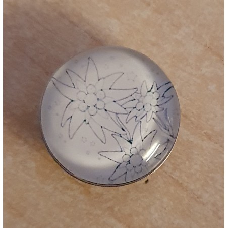 Druckknopf Edelweiss weiss