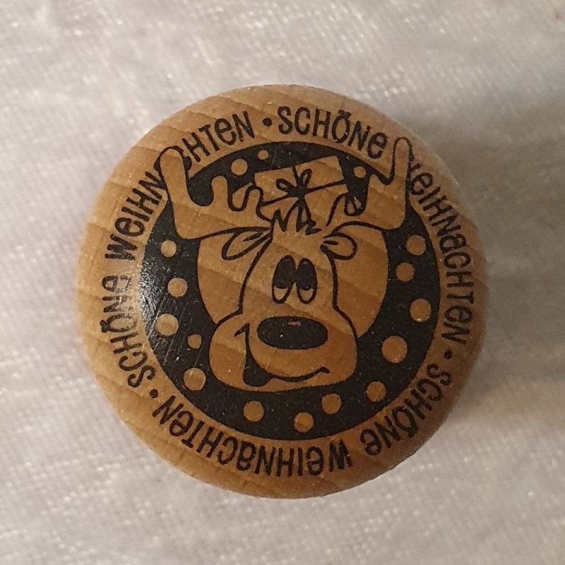 Holz Stempel Rentier Kopf Weihnachten