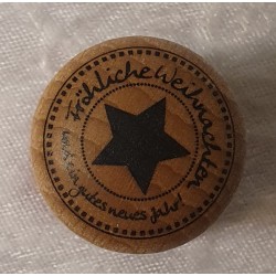 Holz Stempel Fröhliche Weihnachten