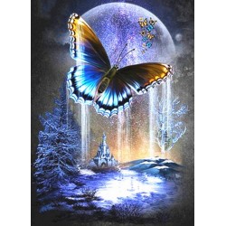 3D Diamant Pixel Bild Schmetterling