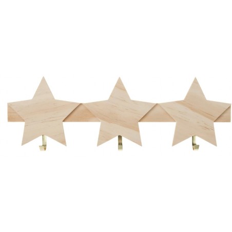 Holz Garderobe Sterne
