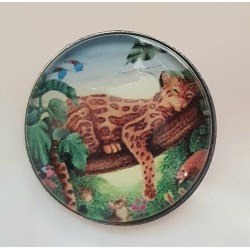 Druckknopf Leopard/Ast