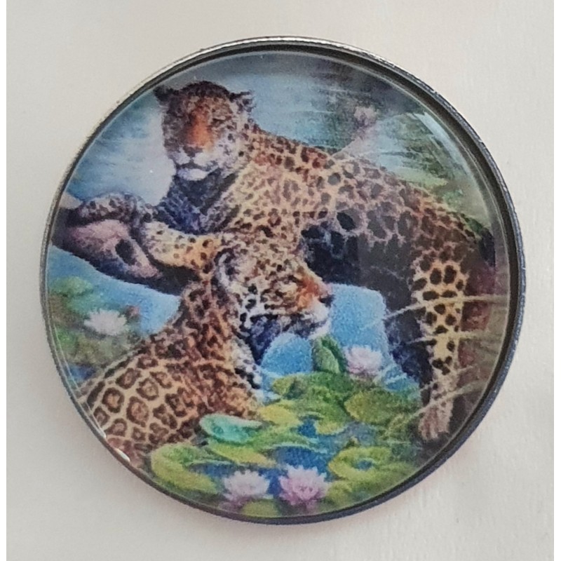 Druckknopf Leopard/Ast