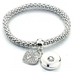 Stretch Armband für Wechselschmuck silberfarbig
