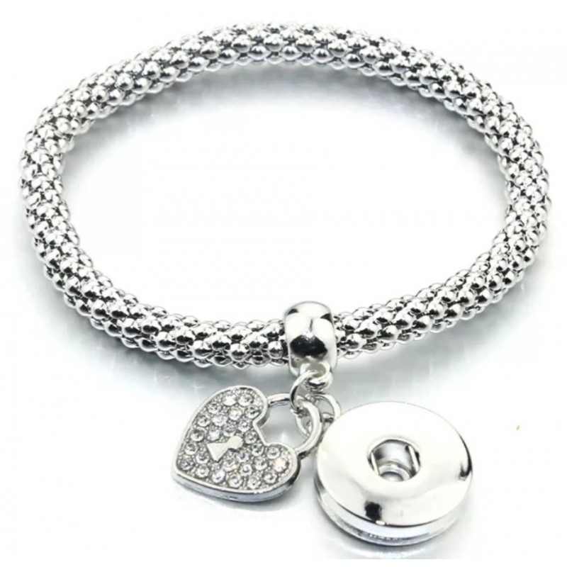 Stretch Armband für Wechselschmuck silberfarbig