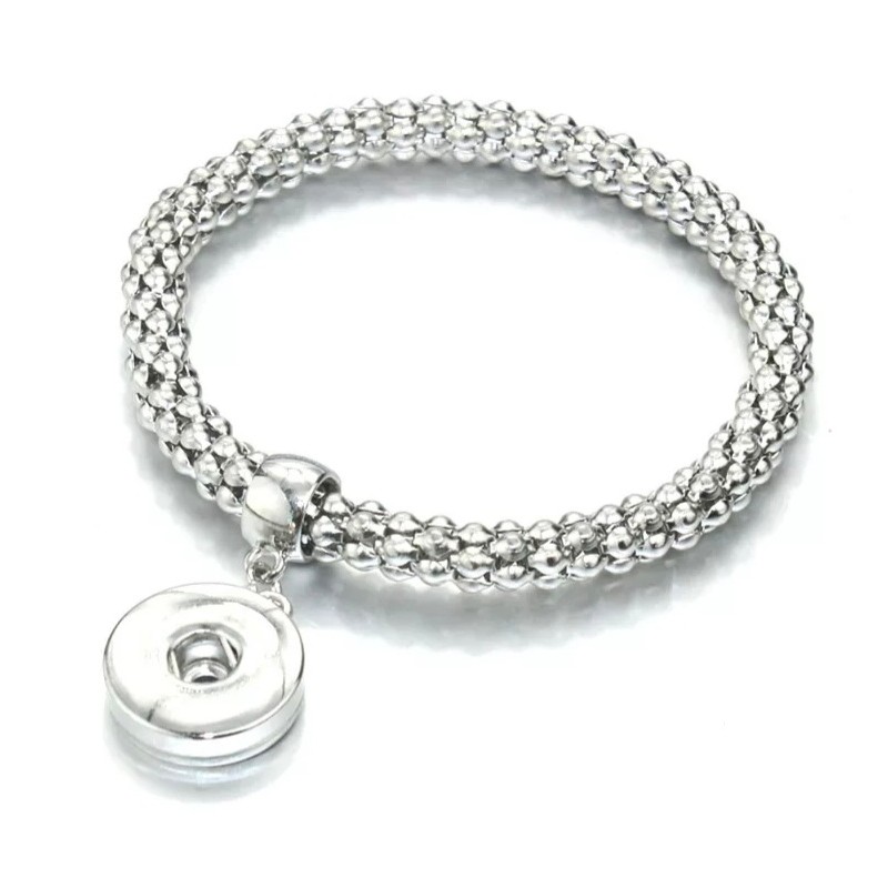 Stretch Armband für Wechselschmuck silberfarbig