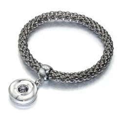 Stretch Armband für Wechselschmuck grau