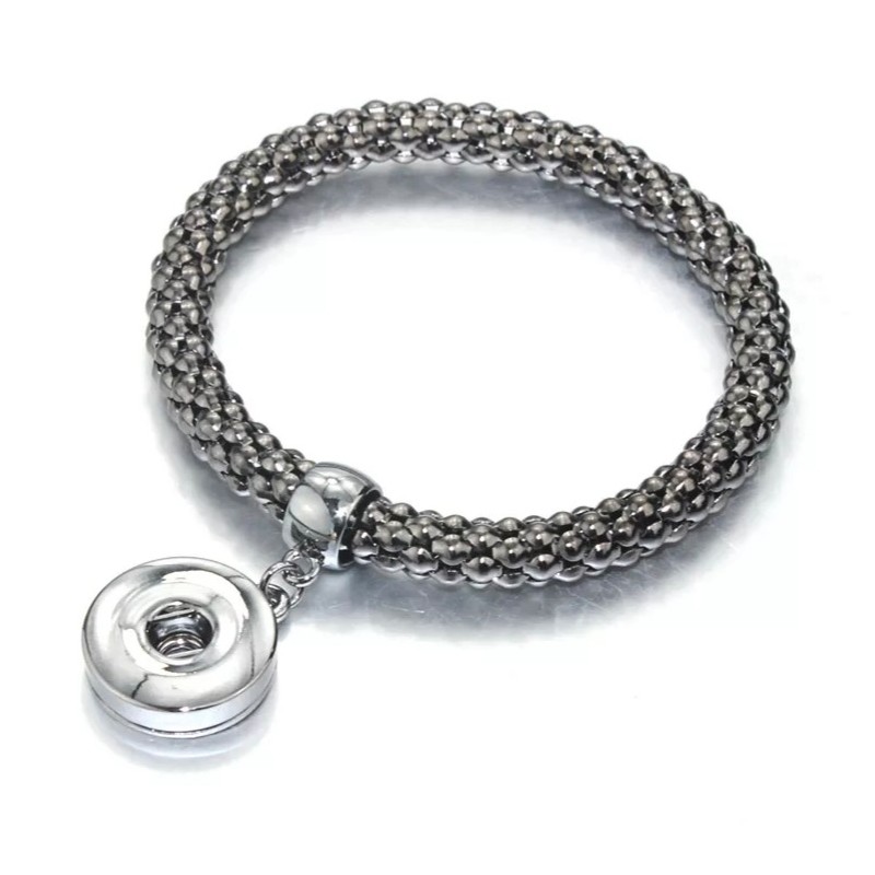Stretch Armband für Wechselschmuck grau