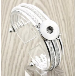 Armreif für Wechselschmuck silberfarbig