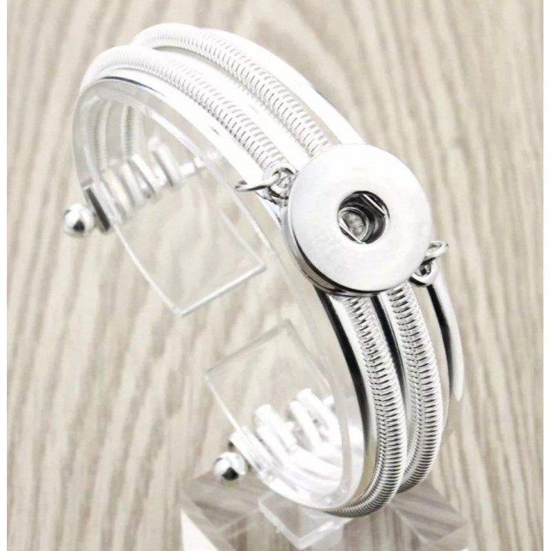 Armreif für Wechselschmuck silberfarbig