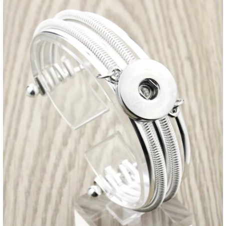 Armreif für Wechselschmuck silberfarbig