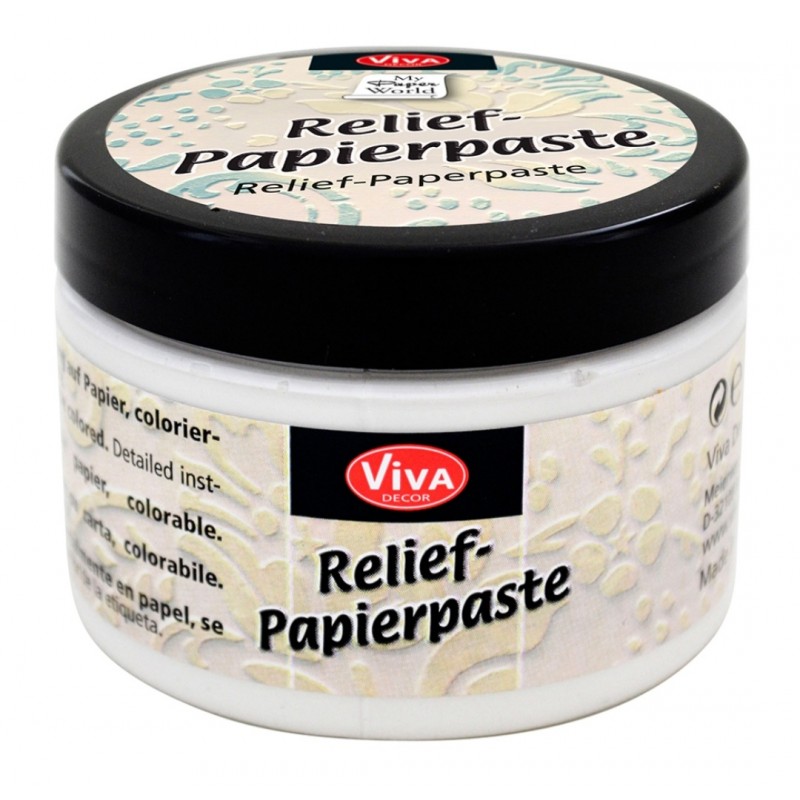 Relief Papierpaste altweiss
