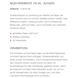 Relief Papierpaste altweiss