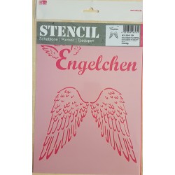 Schablone A4 Engelchen und Flügel