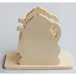 Holz Serviettenhalter Teekanne