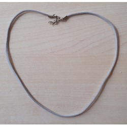 Kunst-Wildleder Kette grau
