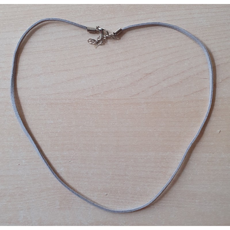 Kunst-Wildleder Kette grau