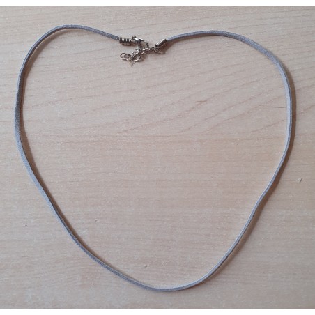Kunst-Wildleder Kette grau
