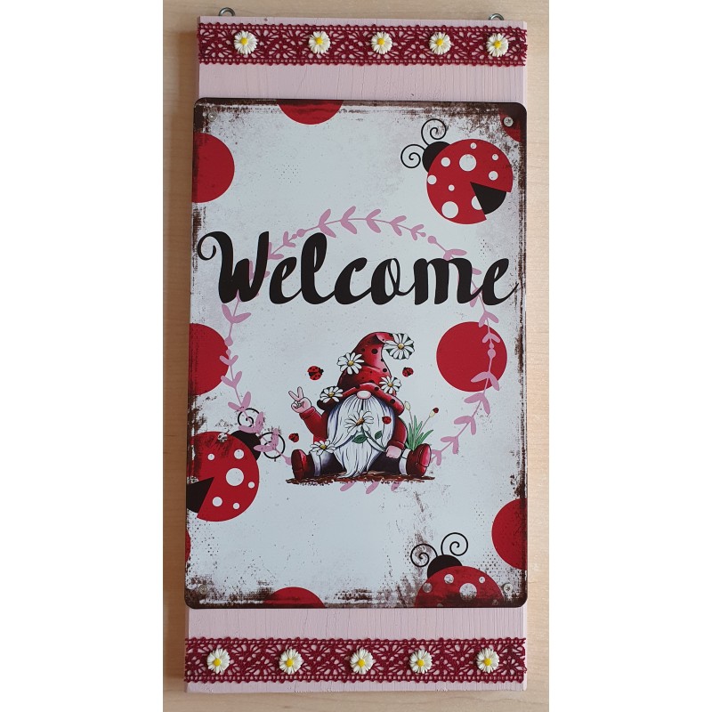 Schild Welcome rot