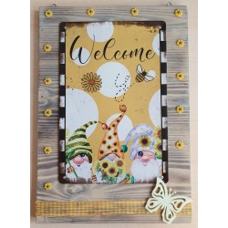 Schild Welcome gelb