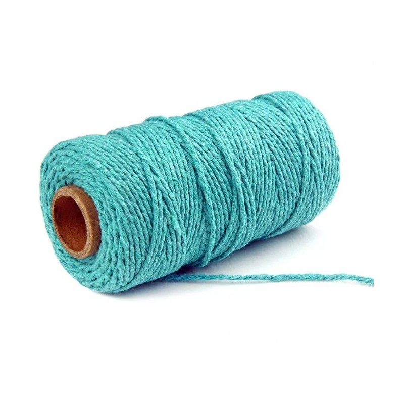 Jute Faden seegrün
